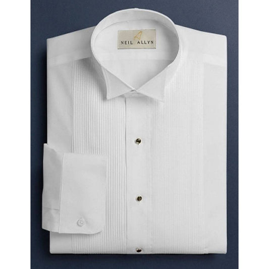Mens & Boys 1/8" Pintuck Wing Collar Tux Shirt