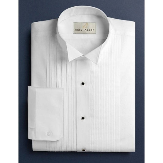 Ladies 1/4" Pleated Wing Collar Tuxedo Shirt