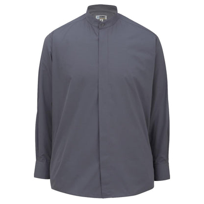 Banded Collar Broadcloth Shirt