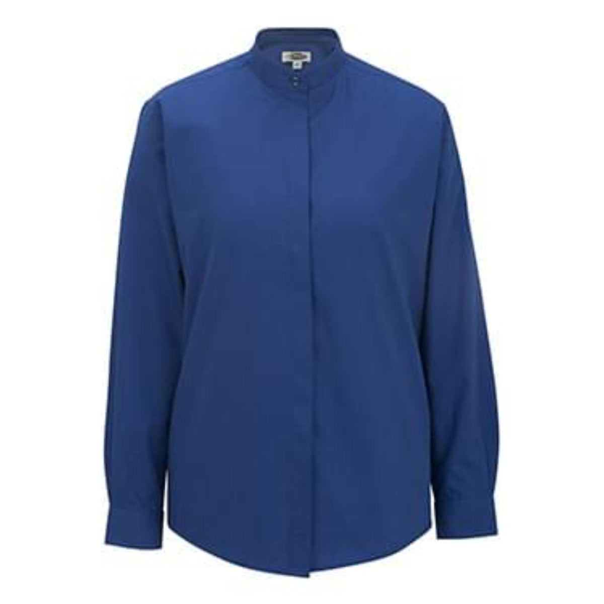 Ladies Banded Collar Broadcloth Shirt