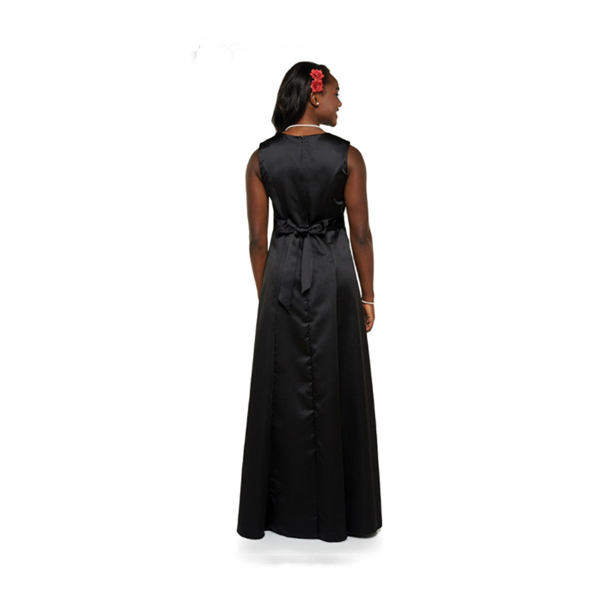 Penelope Dress - Sleeveless Satin Scoop Neckline (Adult & Youth)