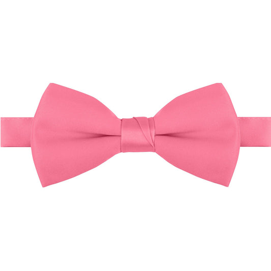 Polyester Satin Bow Tie - Banded or Clip-On - 26 Colors