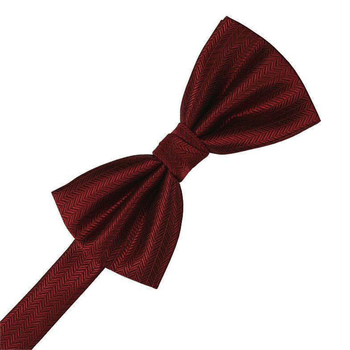 Herringbone Pre-Tied Bow Tie