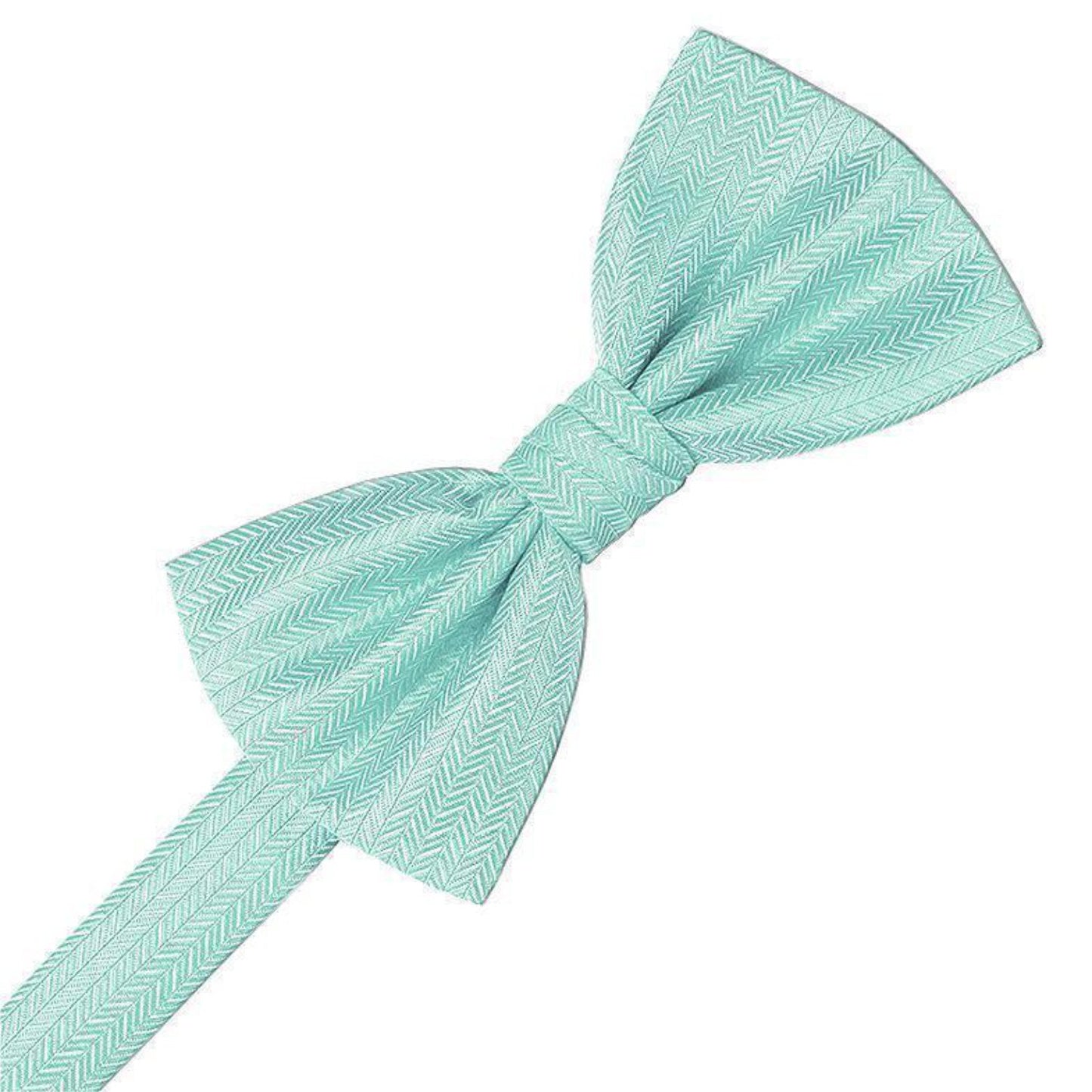 Herringbone Pre-Tied Bow Tie