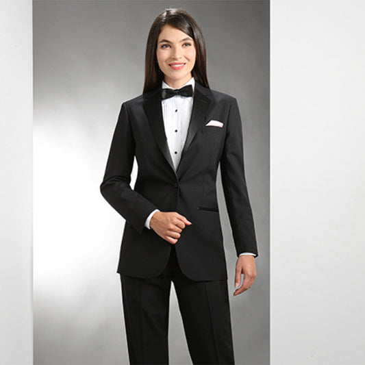 Ladies Notch Lapel One Button Tuxedo Coat