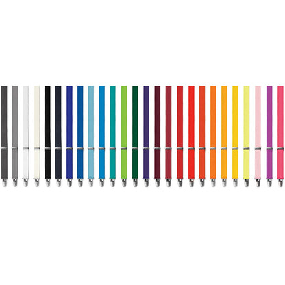 FCGI 1" Mylar Clip Boxed Suspenders - 26 Colors