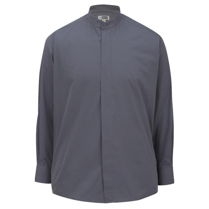 Banded Collar Broadcloth Shirt