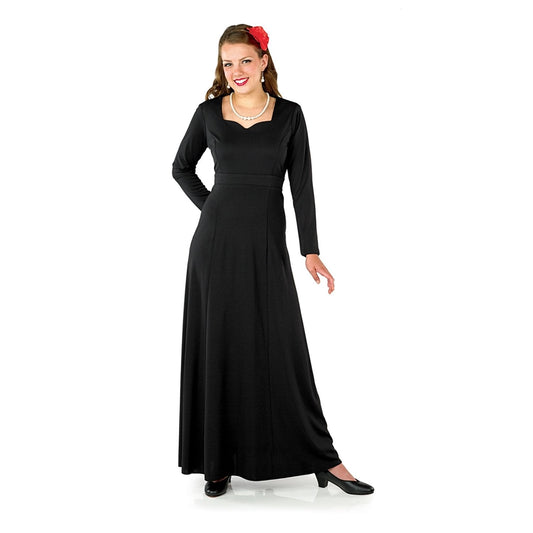 Caroline Dress - Long Sleeve Sweetheart Neckline