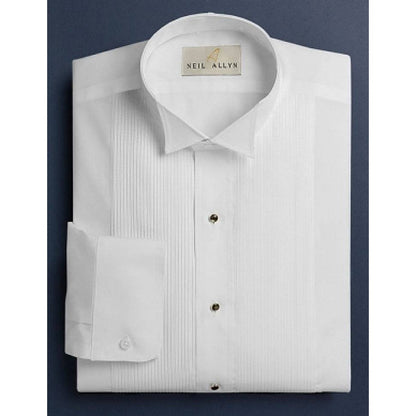 Mens & Boys 1/8" Pintuck Wing Collar Tux Shirt