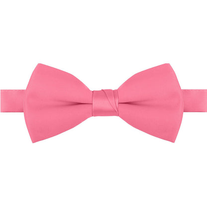 Polyester Satin Bow Tie - Banded or Clip-On - 26 Colors