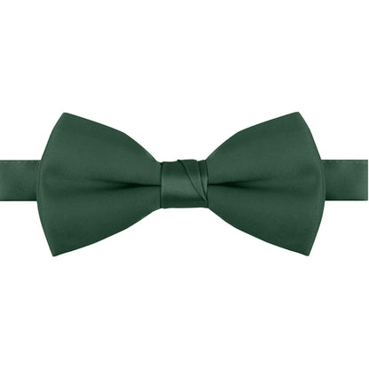 Polyester Satin Bow Tie - Banded or Clip-On - 26 Colors