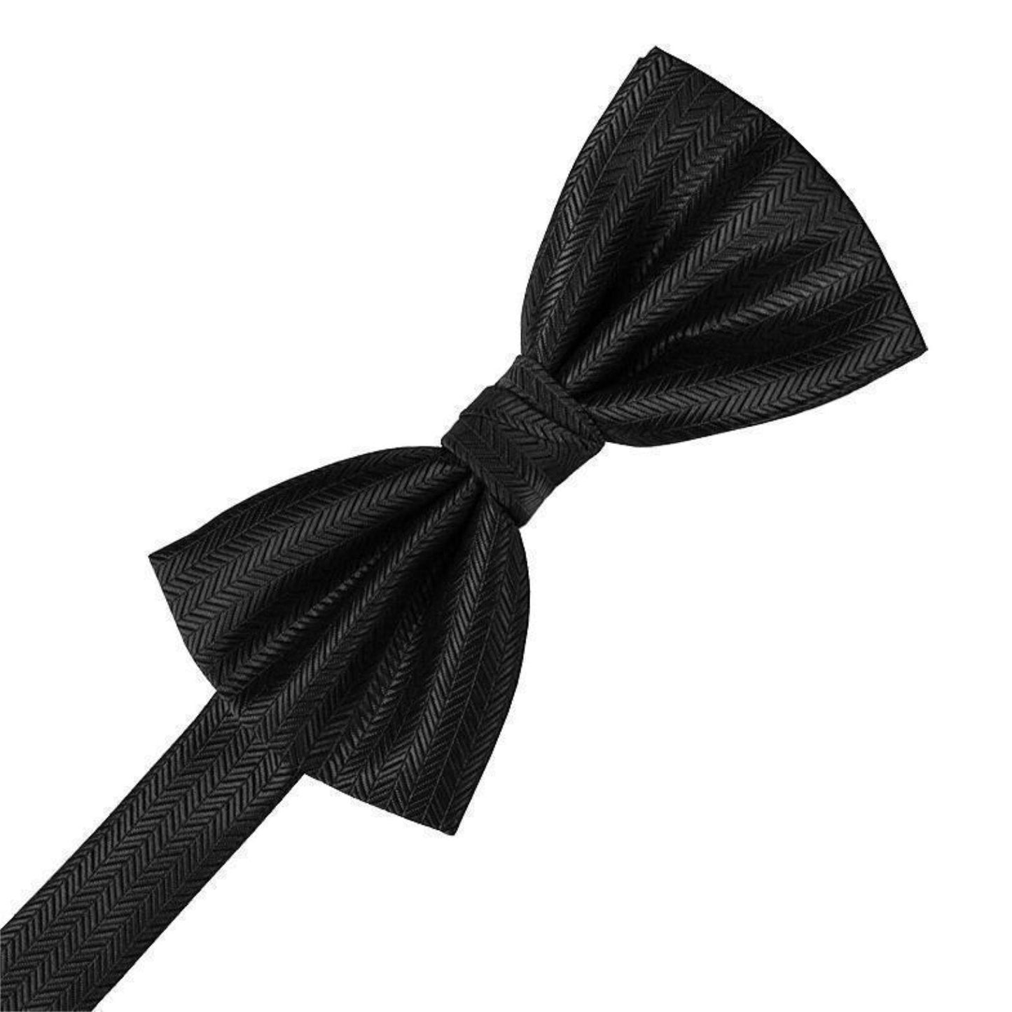 Herringbone Pre-Tied Bow Tie